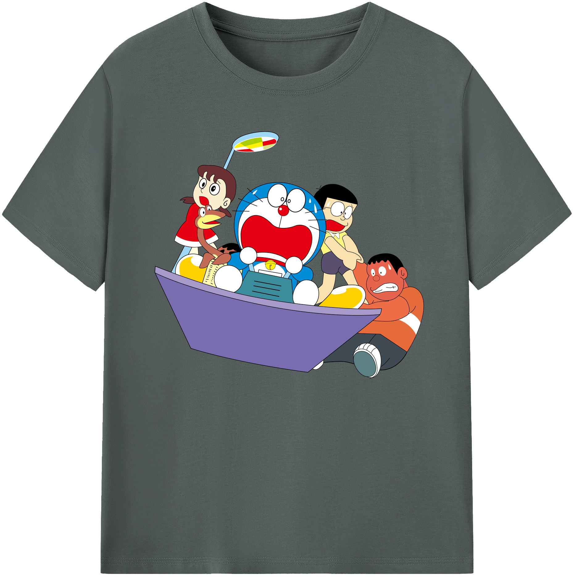 （画像用） ドラえもん Doraemon 綿100％ メンズ半袖Tシャツ｜肌触りやわらか＆通気性